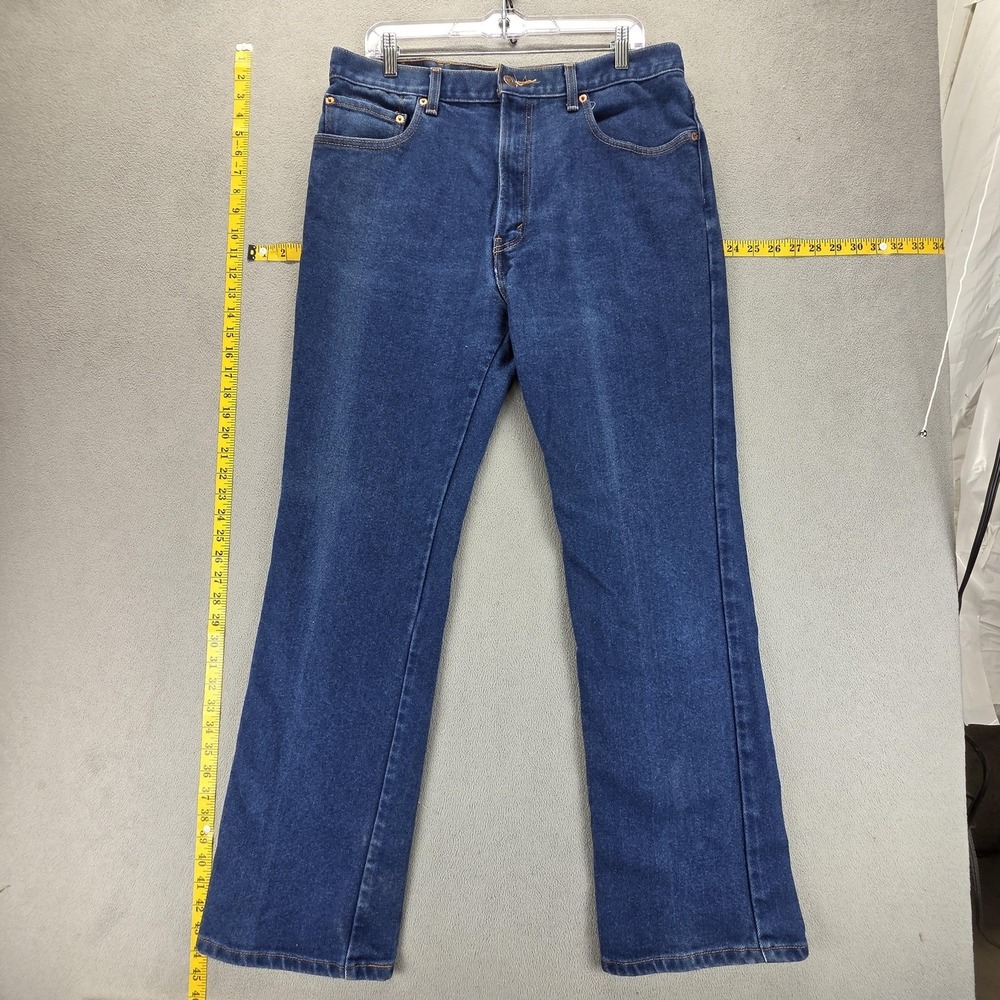 Vintage Levis 517 Jeans Mens 38x34 Blue Bootcut Medium Wash Zip Fly Fits 34x33